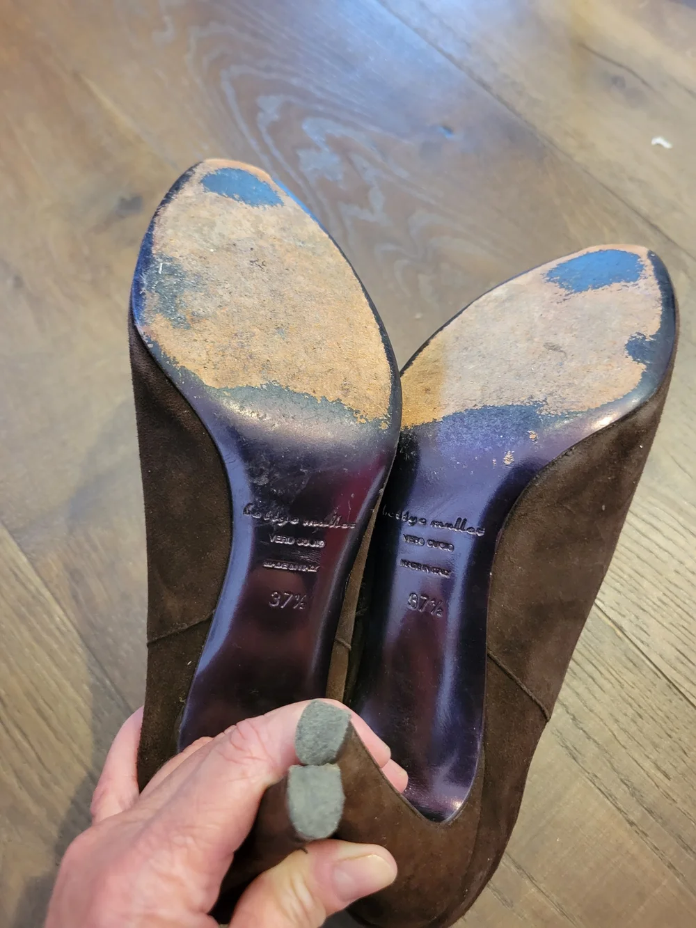 Bettye Mueller Brown Suede High-Heel Ankle Boots - Women's 37 1/2